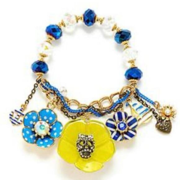 Betsey‎ Johnson Yacht Club Spectator Sailboat Multicolor Half Stretch Bracelet - Picture 10 of 10